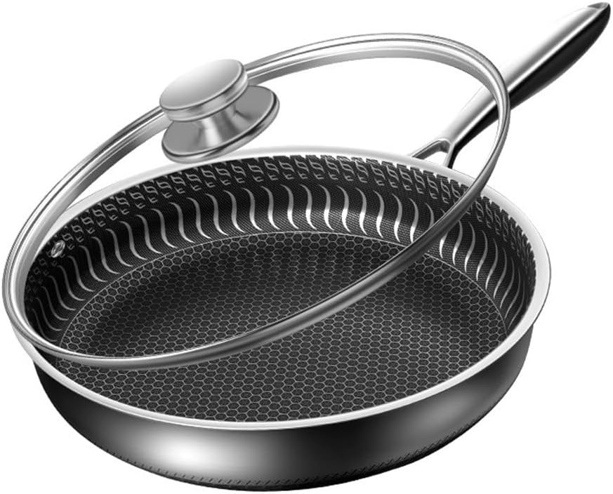 Stainless Steel Frying Pan Non-stick Uncoated Micro Lampblack Induction Cooker Pancake