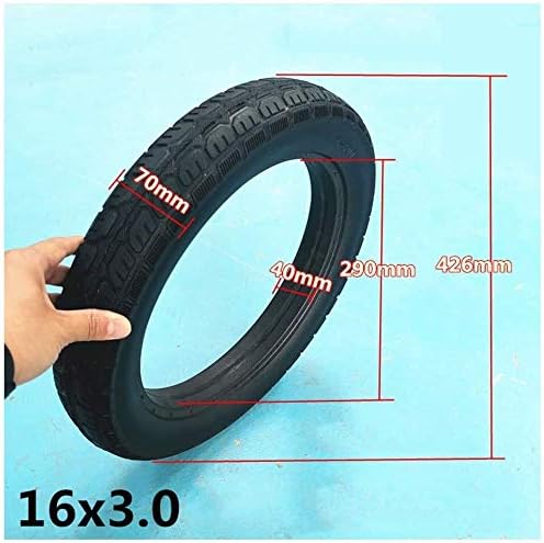 Electric Scooter Tire,16X3.0 Explosion-Proof Solid Tire 3.00 Free Inflatable Tire 16 Inch Anti-Skid Wear-Resistant Tire 300-12 Electric Tricycle Tire Electric Scooter TiresTires
