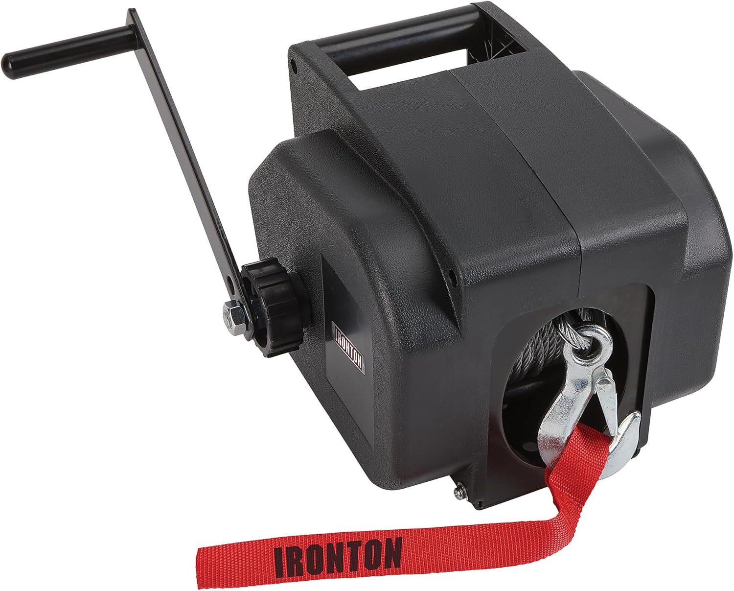 Ironton 12 Volt DC-Powered Electric Marine Winch, 2000-Lb. Capacity, Steel Wire Rope