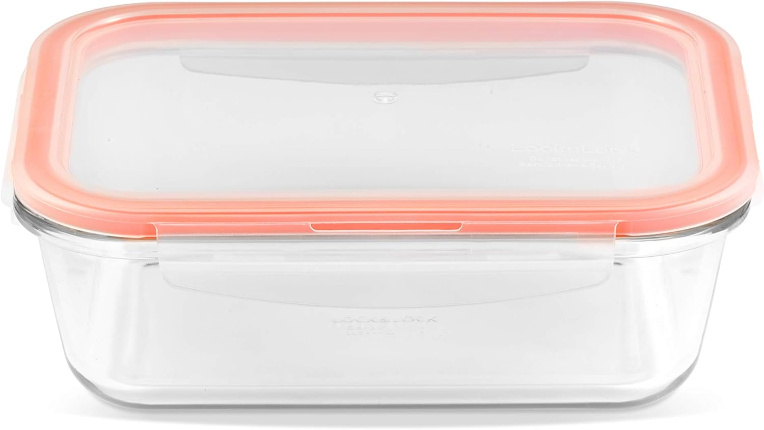 LOCK & LOCK Purely Better Glass Rectangular Food Storage Container, 68 Ounce, Clear