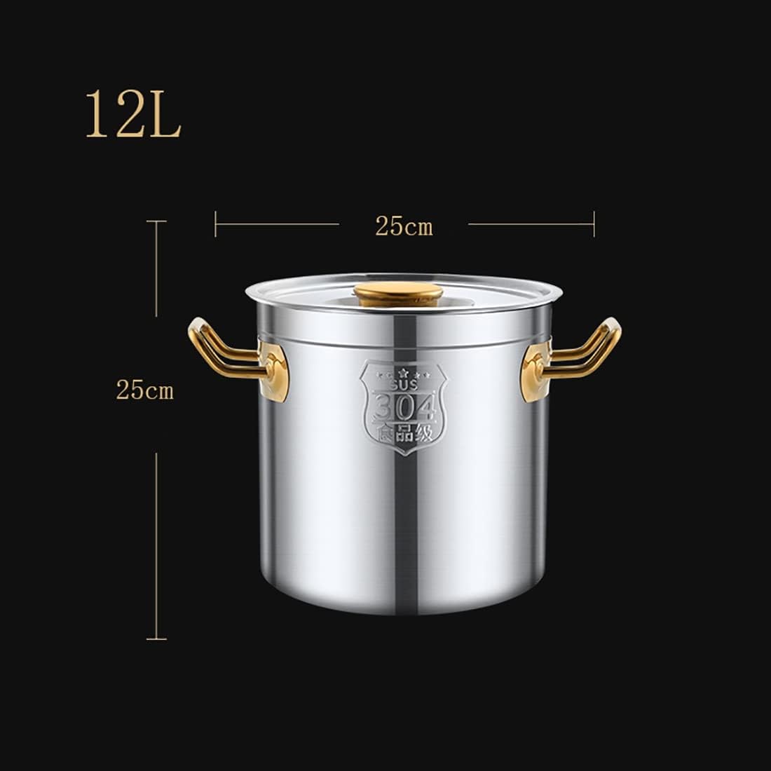 Stockpots Large Deep Stainless Steel Stock Pot Casserole Stockpot, Sunken Type Pot Lid and Heat-Resistant Handles, High-Capacity, 7 Size(50 * 50(93L)