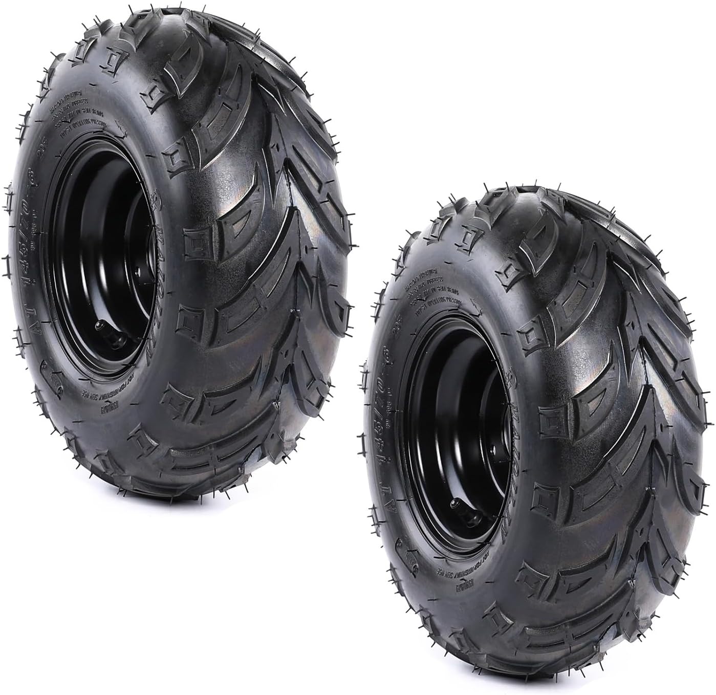 ATV Tires 145/70-6 Wheels with Rims | Tubeless tire for Go Kart UTV Quad Bike