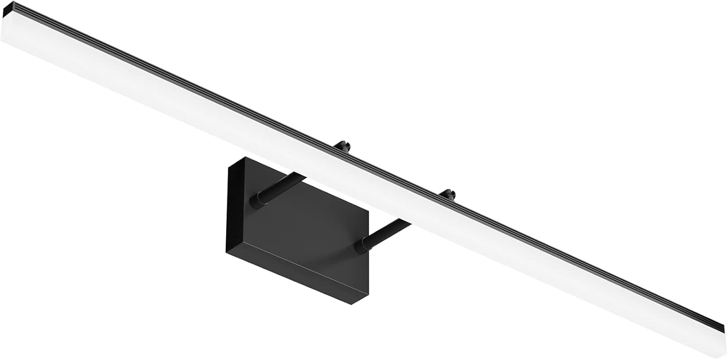 Aipsun Modern LED Vanity Light Adjustable Bathroom Light Fixtures Over Mirror Rotatable Vanity Lighting 5500K 40 inch Black