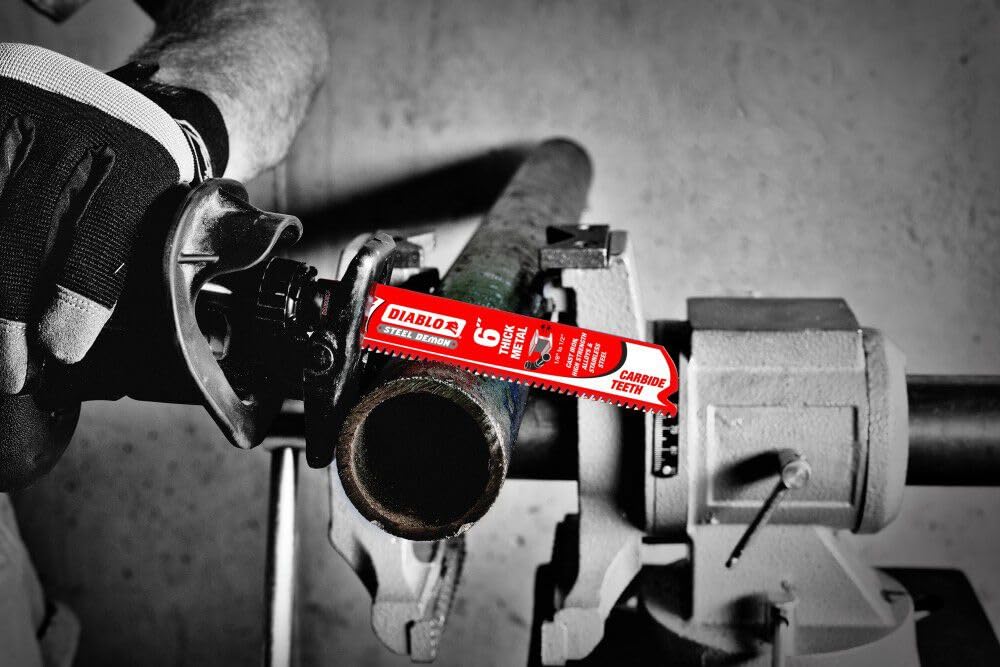 Diablo Steel Demon Carbide Teeth Reciprocating Saw Blades with Perma-Shield Coating for Thick Metal - 6