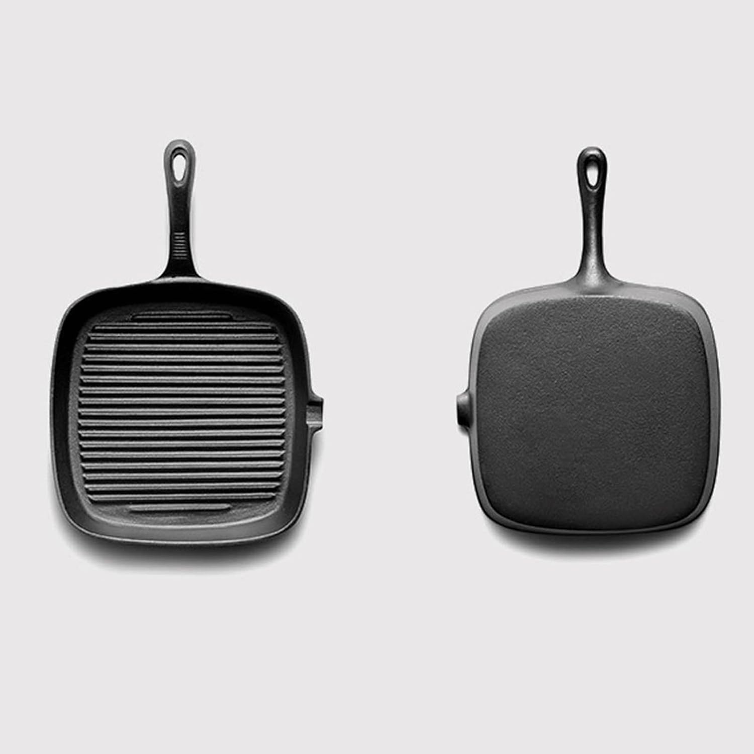 Saucepan Frying Pan 22/24Cm Cast Iron Stripe Thick-Bottomed Home Garden BBQ Saucepan Steak Skillet Pot-One Color-22