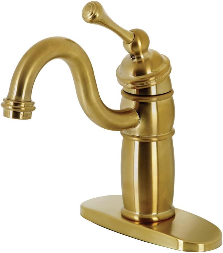 Kingston Brass KB1488BL Vintage One-Handle 1-Hole Deck Mount Bar Faucet in Brushed Nickel