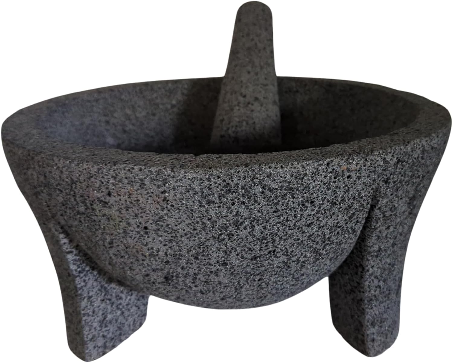 16-Inch Molcajete (40 cm Diameter) Handmade Mexican Mortar in Volcanic Stone