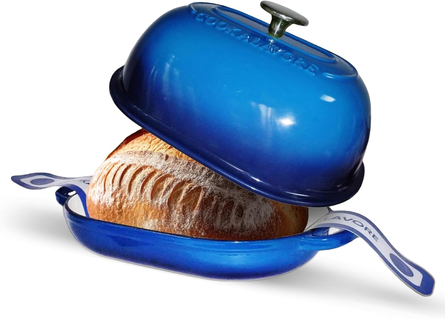 Cast Iron Bread Oven,6 QT Bread Oven,Thick Enameled Loaf Pan with Lid,Bread Pans for Homemade Bread,14.5