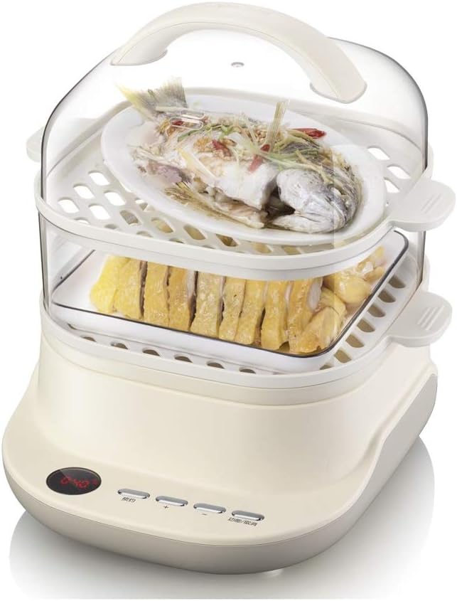 Automatic Household Electric Steamer Cooker 2 Layers Multi Steaming Cooker Machine Easy