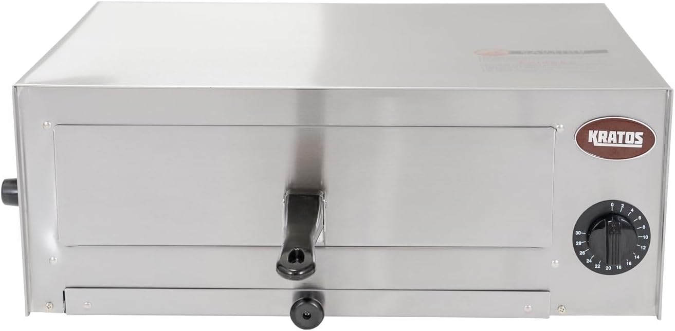 Kratos Commercial Countertop Pizza Oven, Stainless Steel Electric Pizza/Snack Oven with Timer, Fits 12