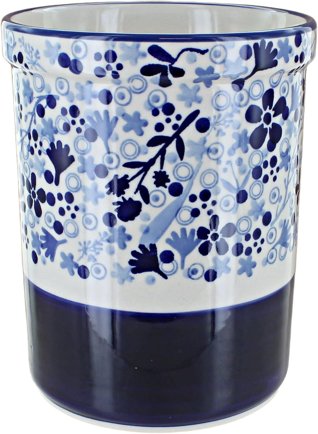 Blue Rose Polish Pottery - Blue Eloise Utensil Jar - 6