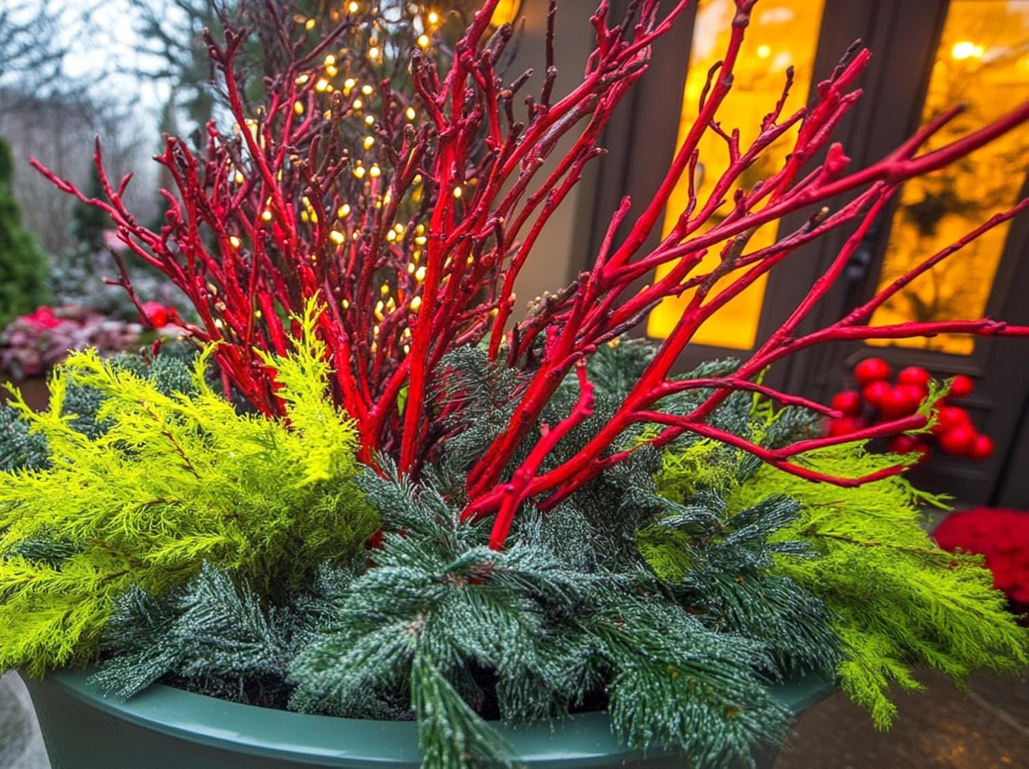 Red Dogwood Branches, Vase Filler Decor 24-36 Inches Tall - 100% All Natural. - Vase Filler, Wedding Decor, Table Centerpiece (50 Branches)