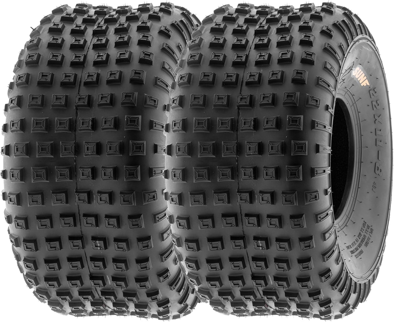 SunF 16x8-7 ATV UTV Tire 16x8x7 Loose Terrain Hardpack 6 PR A011 - PAIR of 2