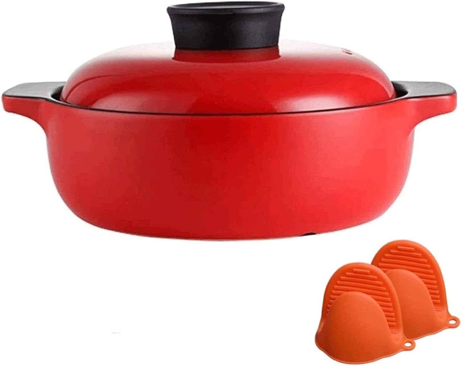 Ceramic Cooking Pot with Lid, Non-Stick 3.6L Healthy Stew & Soup Casserole, Suitable for Stovetop & Oven