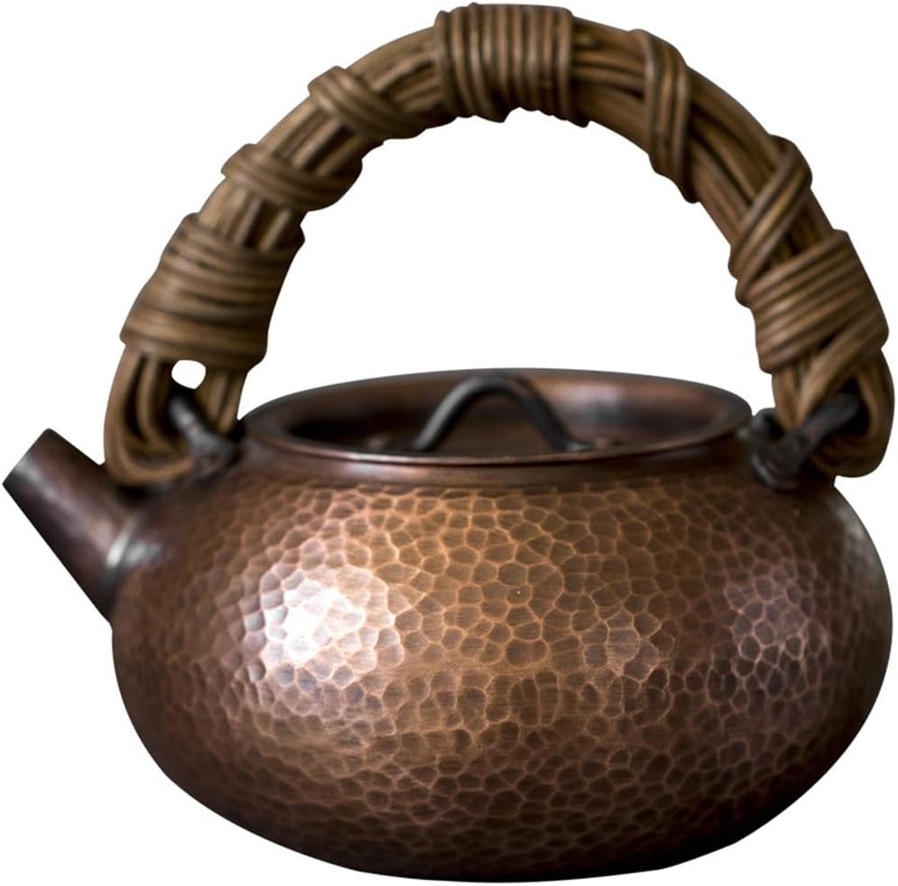 Handmade Rattan Woven Copper Boiled Tea Teapot Household Kung Fu Set Retro Girder Pot