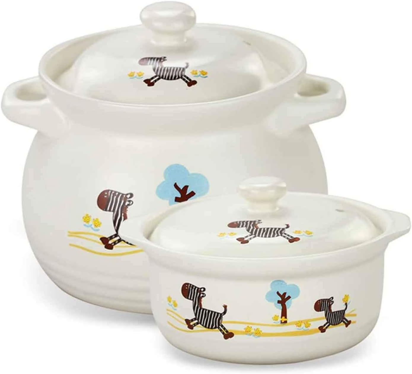 Casserole Cookware Casserole Dish with Lid Clay Pots for Cooking Cooking Pot with Dual Handles for Kitchen Non-Stick Coating Highly Deep Tall Casserole Stew Pot White-3.5L