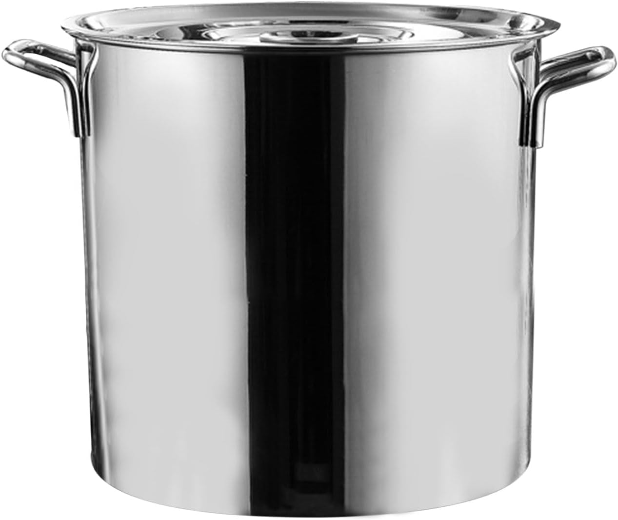 Large Capacity Stainless Steel Stock Pot with Lid - Thick Bottom Multipurpose Soup Pot for Kitchen Cookware(90L)