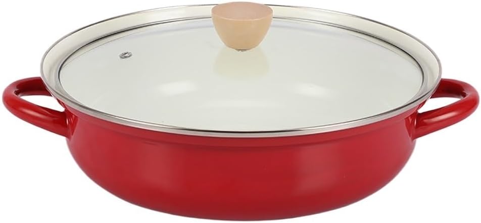 Enameled Clay Pot Large Capacity Soup Thickened Ear Stew with Lid(white-Dinosaur Doodle4)