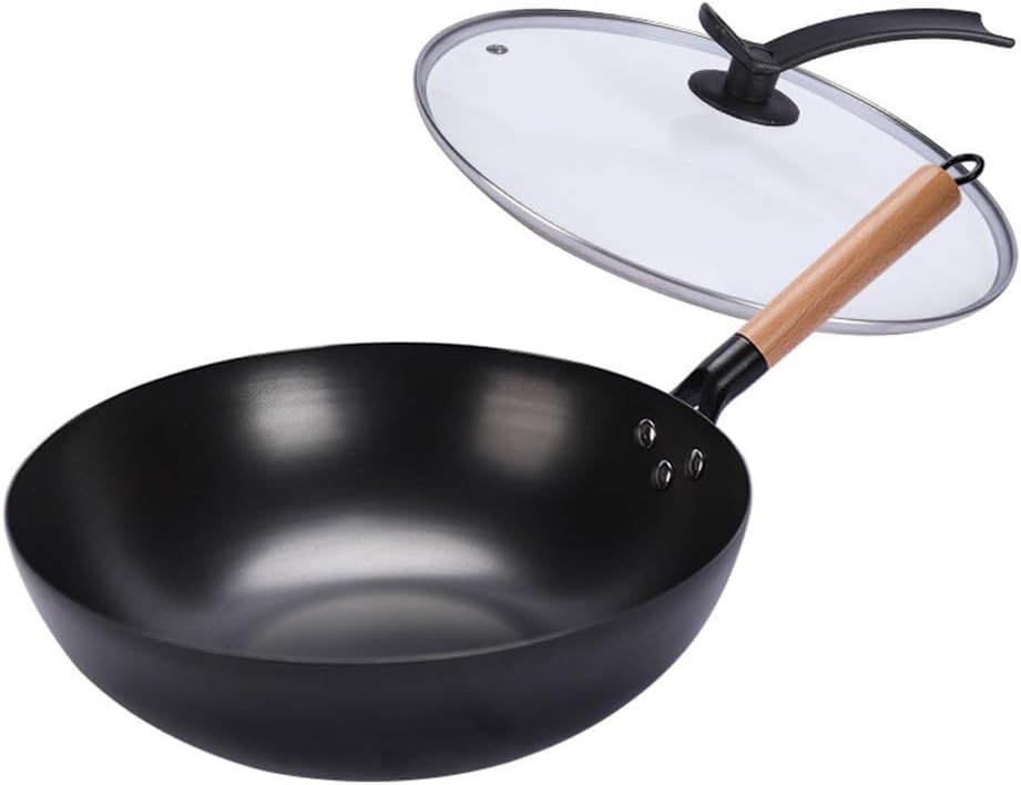 Flat Bottom Wok Pan Woks And Stir Fry Pans Iron Cookware Traditional Chinese For