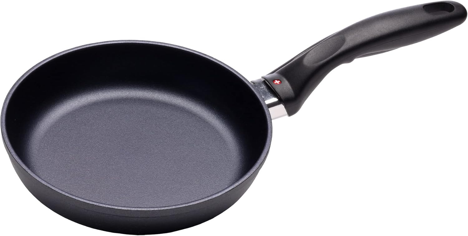 Swiss Diamond 8 Inch Frying Pan Nonstick Diamond Frying Pan, Aluminum Coated Skillet, Dishwasher Safe and Oven Safe Fry Pans with Stainless Steel Handle, Grey