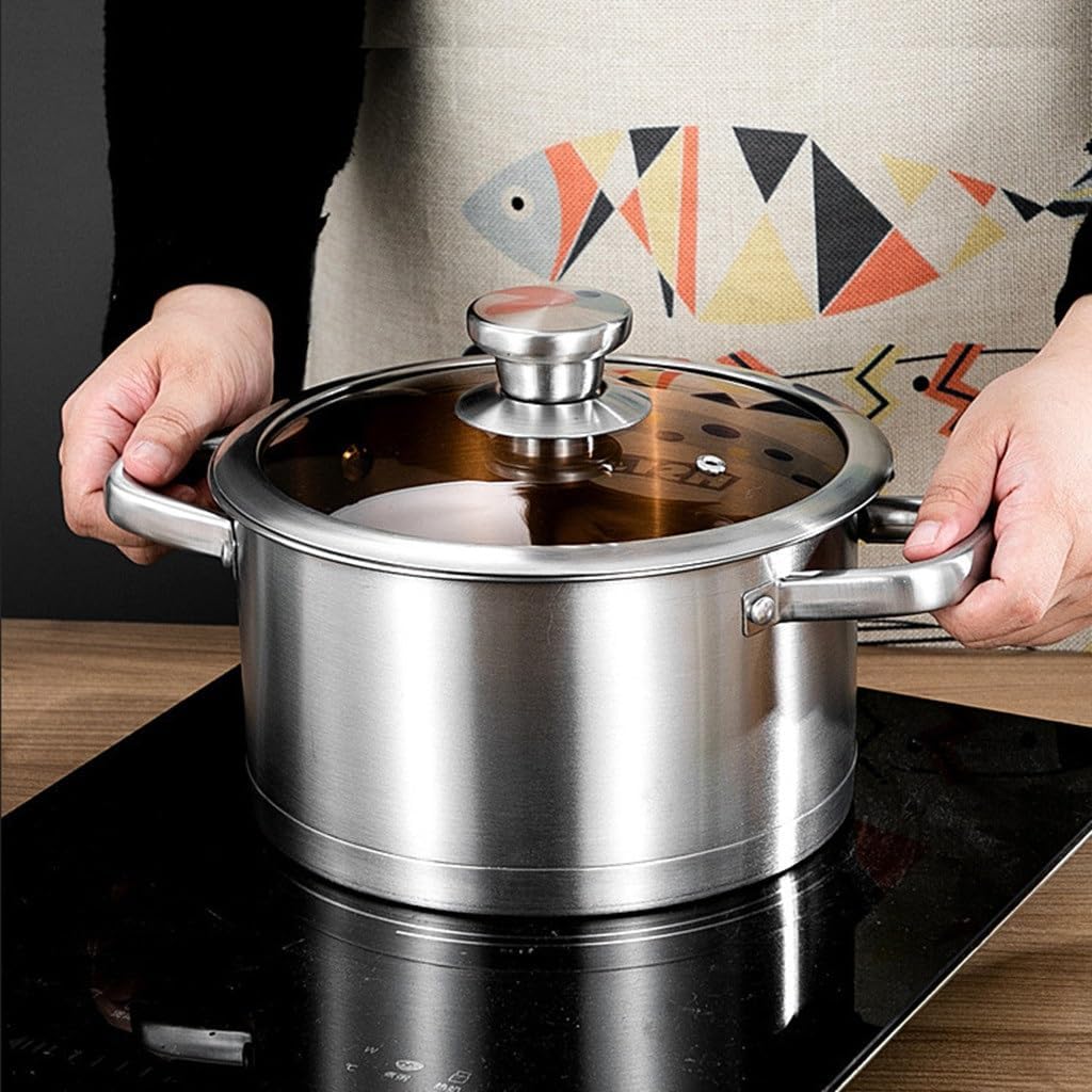 Stainless Steel Thick Frying Pan Three-piece Set of Soup Pot Milk Pan Fried Egg Pan Set Pot