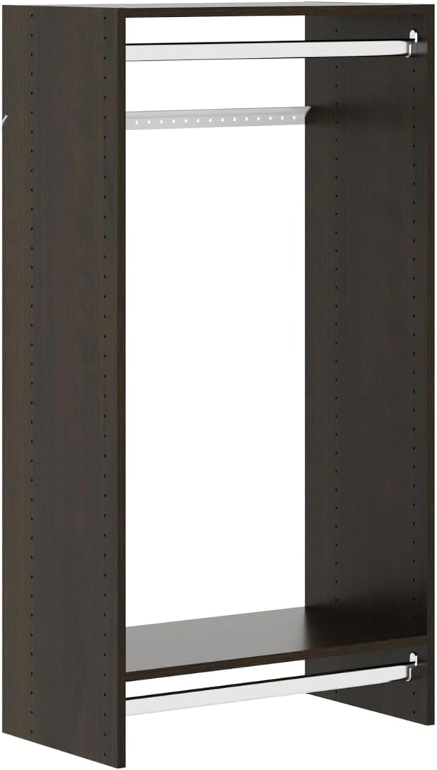 Easy Track 680099-TR Double-Hang Heavy Duty Kit Closet Organizer, Truffle