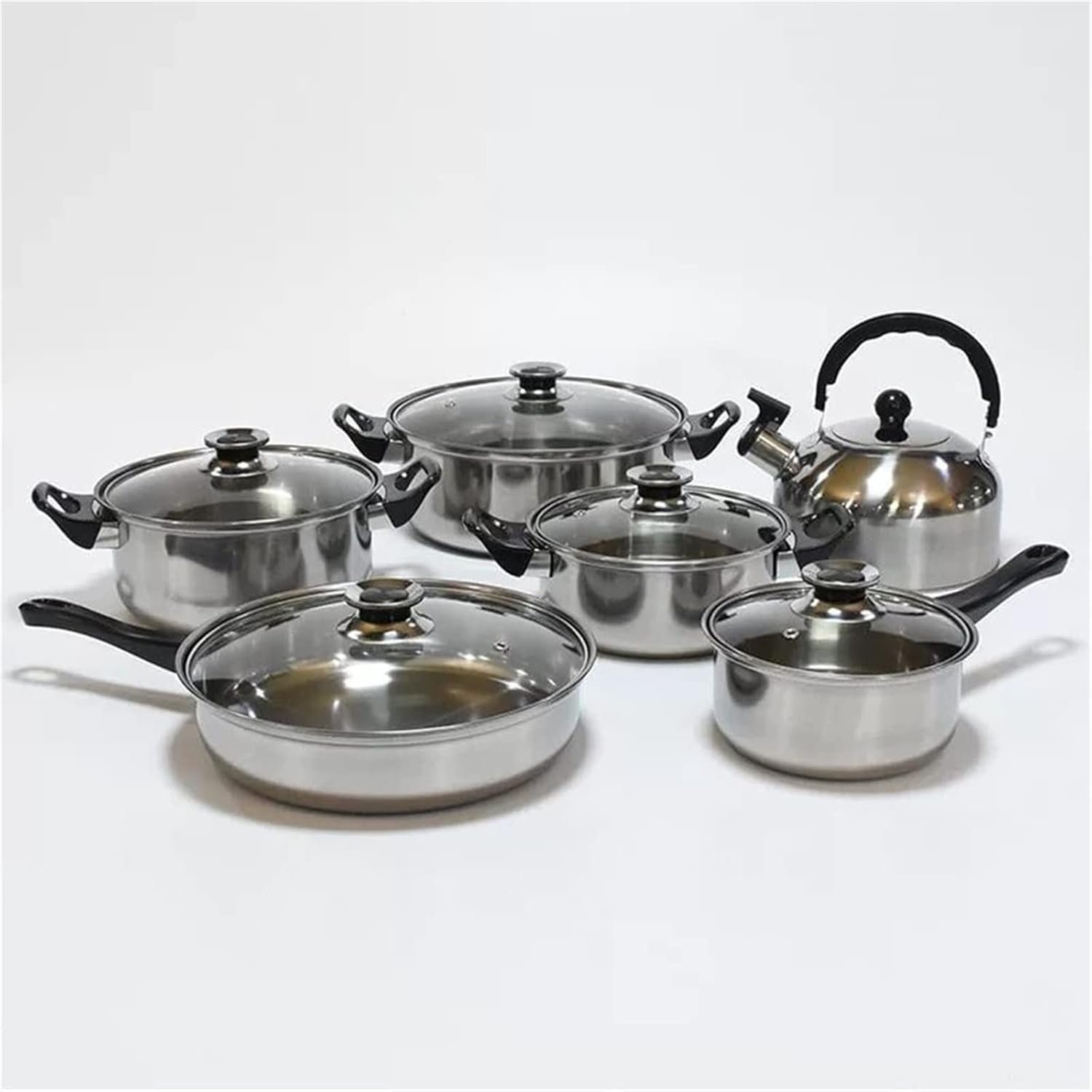 Stainless Steel Pot Pot Soup Pot Casserole Set Pots and Pans Non-Stick Pot Kettlenamel Milk Hot Pot Kitchen Cooking