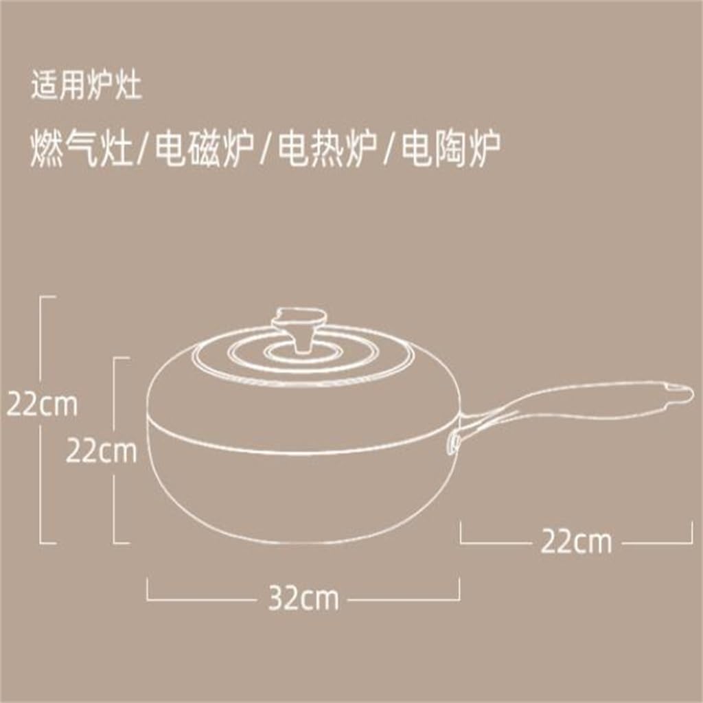 Stone Fryer, Household Non Stick Pot, Enamel Glaze, Multi-purpose Flat Bottomed, Cooking, Kitchen Utensils