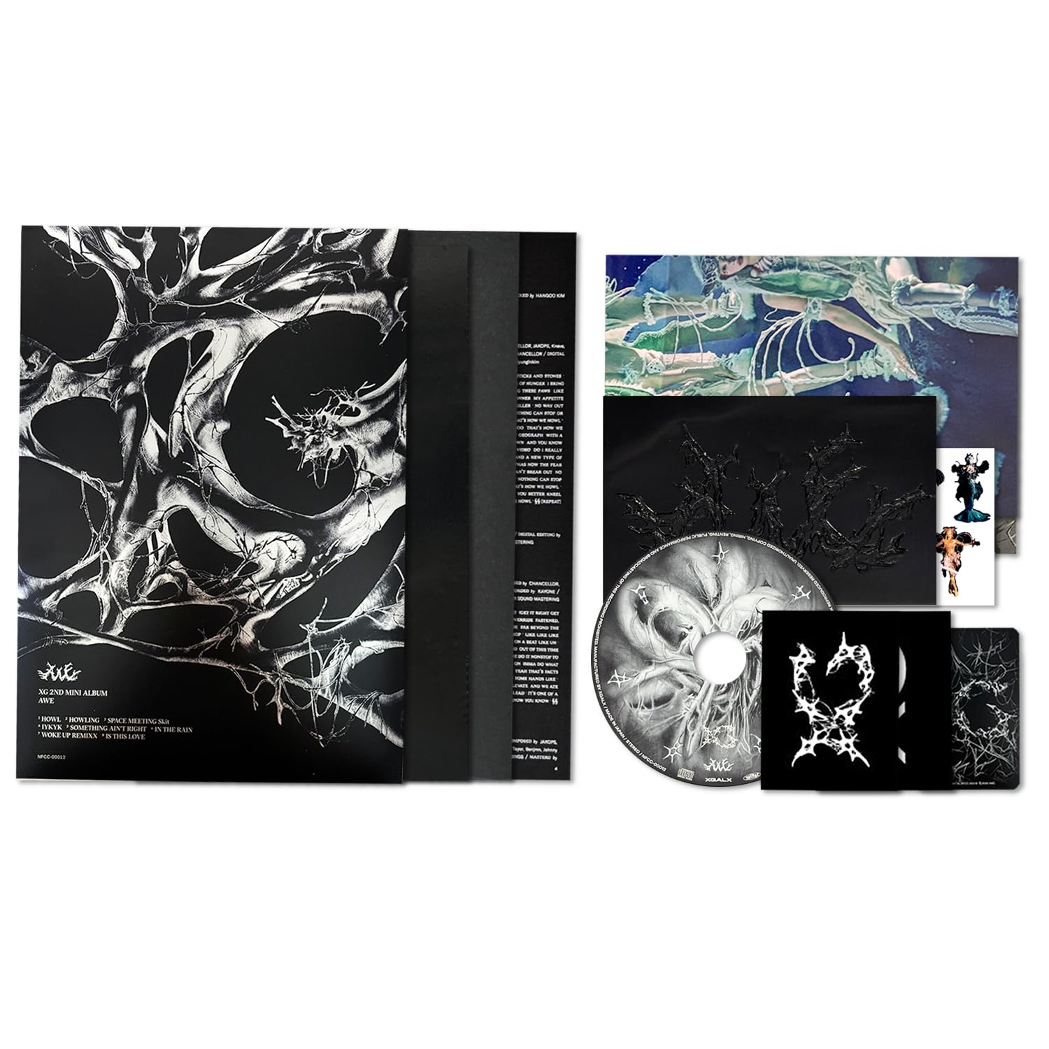 XG - 2nd Mini Album AWE XG Ver. Vaccum Forming Pack Postcard + Photo Card + Sticker + Poster + Photo Book + 4 Extra Photocards