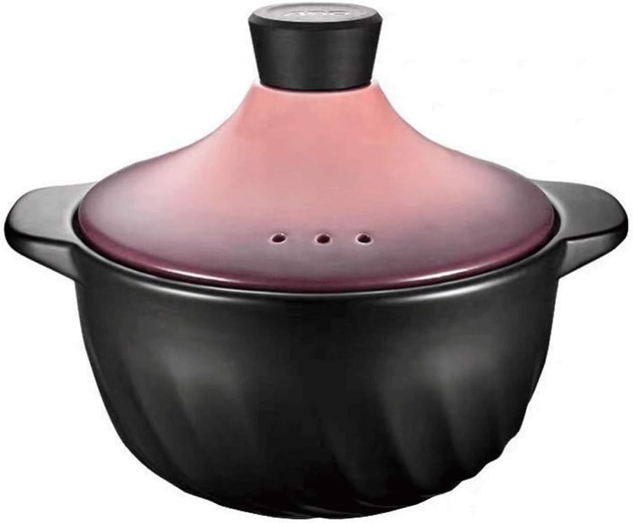 Handle, Ceramic Soup Pot with Lid, Disc Casserole Clay, Heat resistant Gift Box with