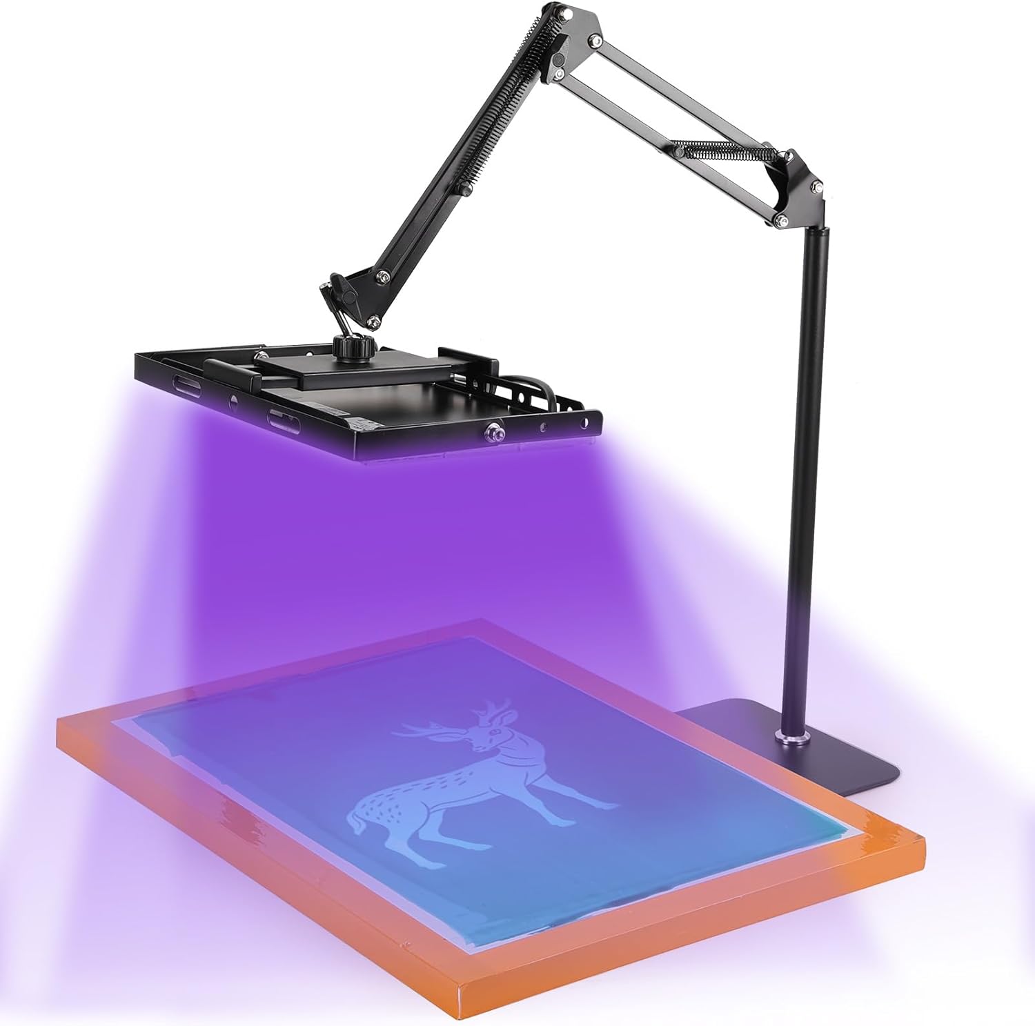 Caydo 100W LED Exposure Unit for Screen Printing, UV Screen Printing Light with Adjustable Stand and Timing Device for Screen Printing, Resin Curing and Cyanotypes