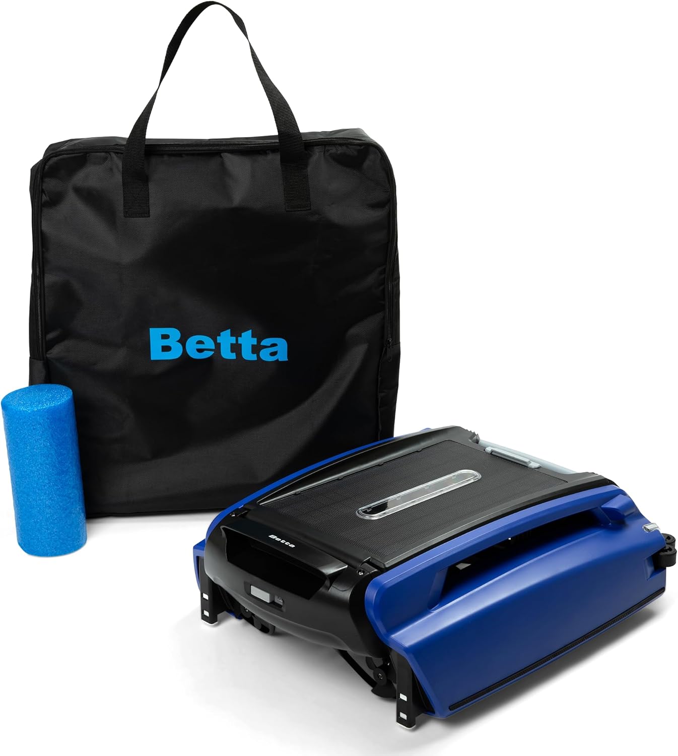 Betta SE Solar-Powered Robotic Automatic Pool Skimmer Cleaner with Carrying and Storage Bag, 24/7 Continuous Cleaning Power, Pool Skimmer Anti-Stuck Foam Noodle, and Twin SCT Motors (Blue)