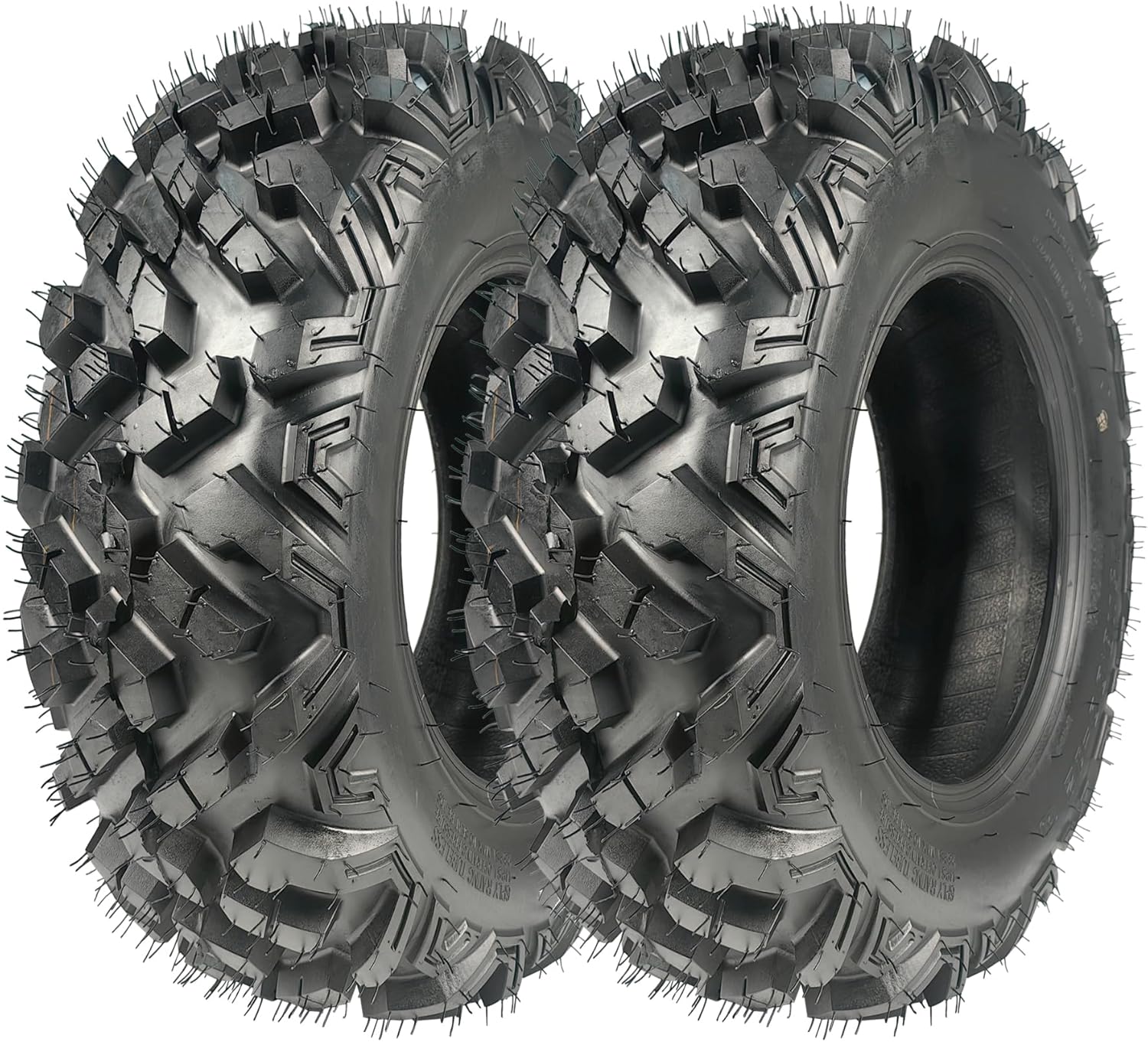 25x8-12 ATV/UTV Tires 6PR All-Terrain Tires Heavy Duty for Trail/Mud/Rock, 2 Pack Tubeless