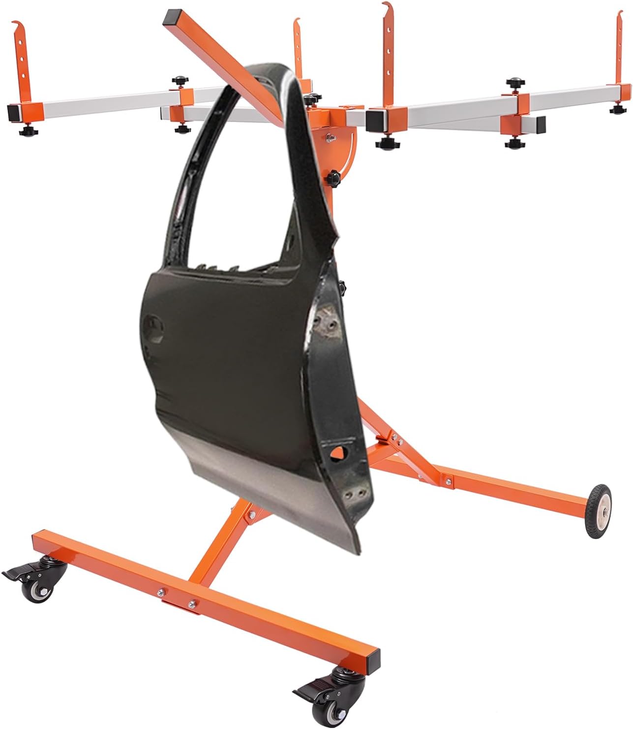 Multifunction Paint Stand, 180° Rotating Automotive Painting Stand Steel Auto Body Drying Rack with 4 wheels for Garages, Repair Shops, and DIY