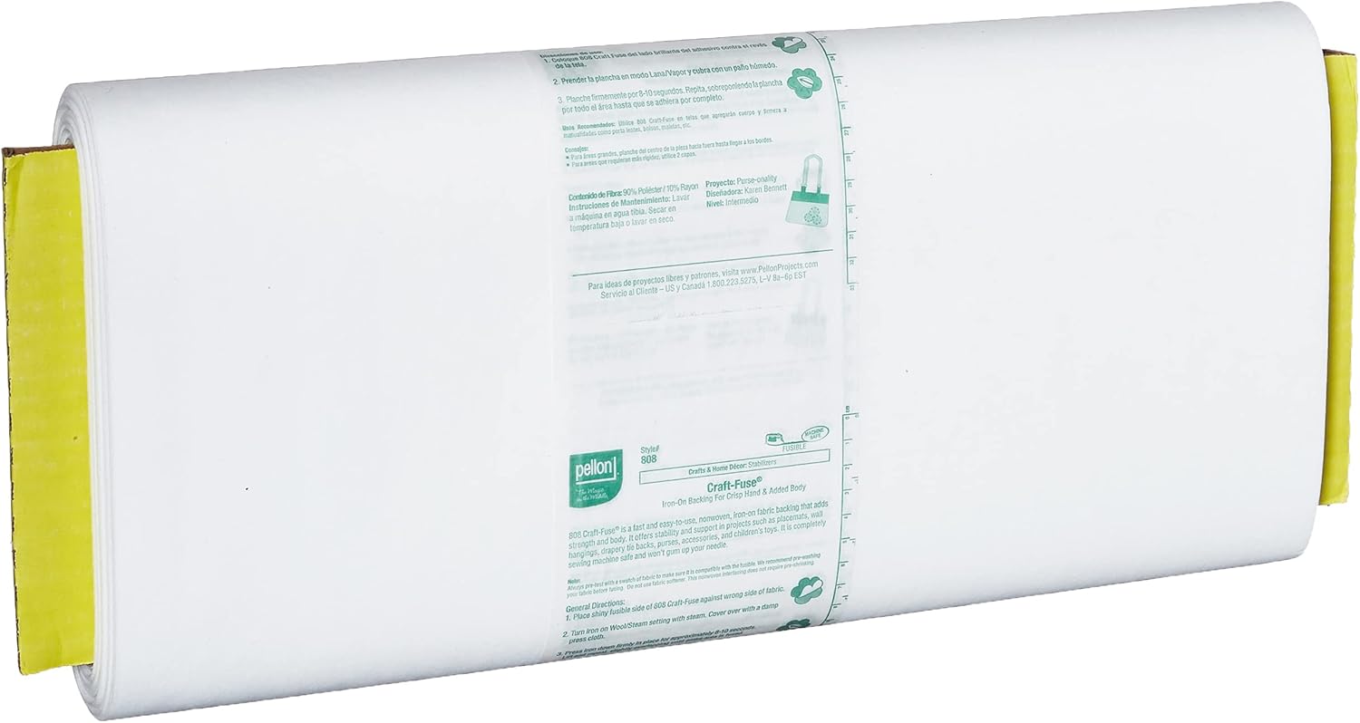 Pellon Craft-Fuse Fusible Interfacing, 20-Inch by 30-Yard, White