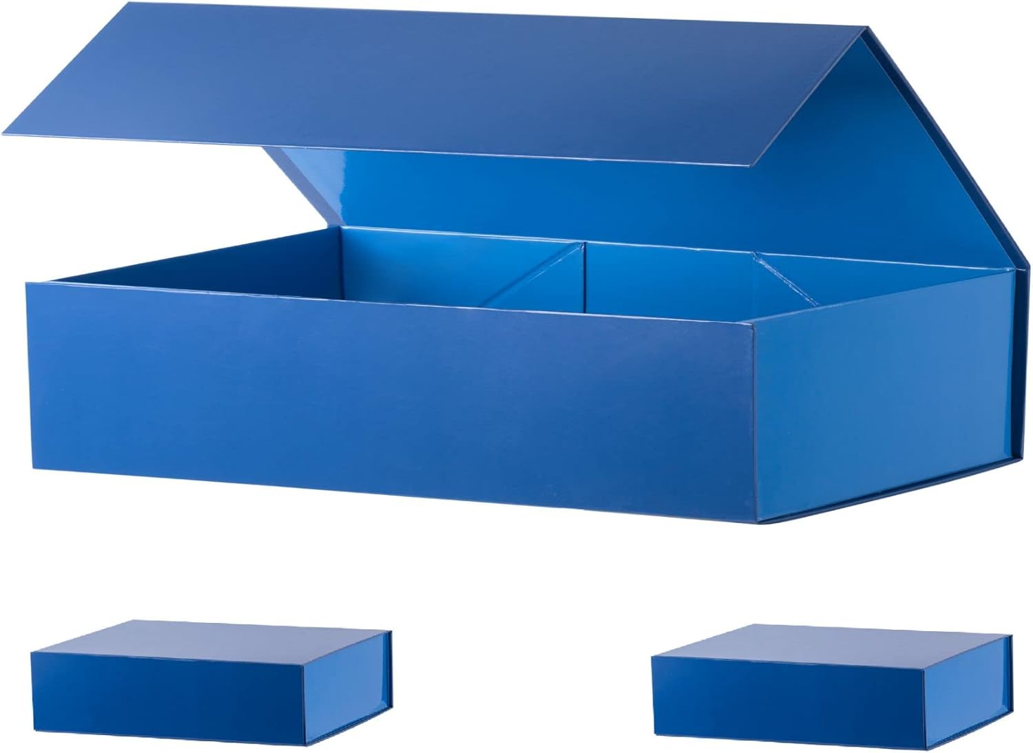 Gift Box, Extra Large Blue 19x16x6 Inches, 3 Pack, Magnetic Closure, Multifunctional, Ideal for Wedding & Festival Gifts