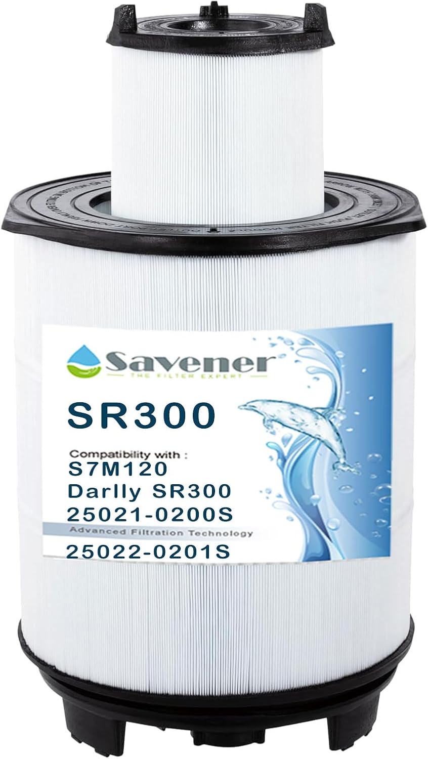 S7M120 System 3 Inner and Outer Pool Filter Compatible with 25021-0200S & 25022-0201S, Replacement for Sta-Rite System 3, SR300 Pool Filter Cartridge, 300 Sq.Ft. Filtration Area