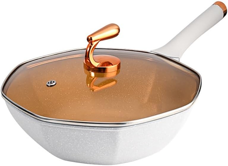 Octagonal Wok Medical Stone Non-stick Frying Pan Induction Cooker Gas Stove Cooking Pots