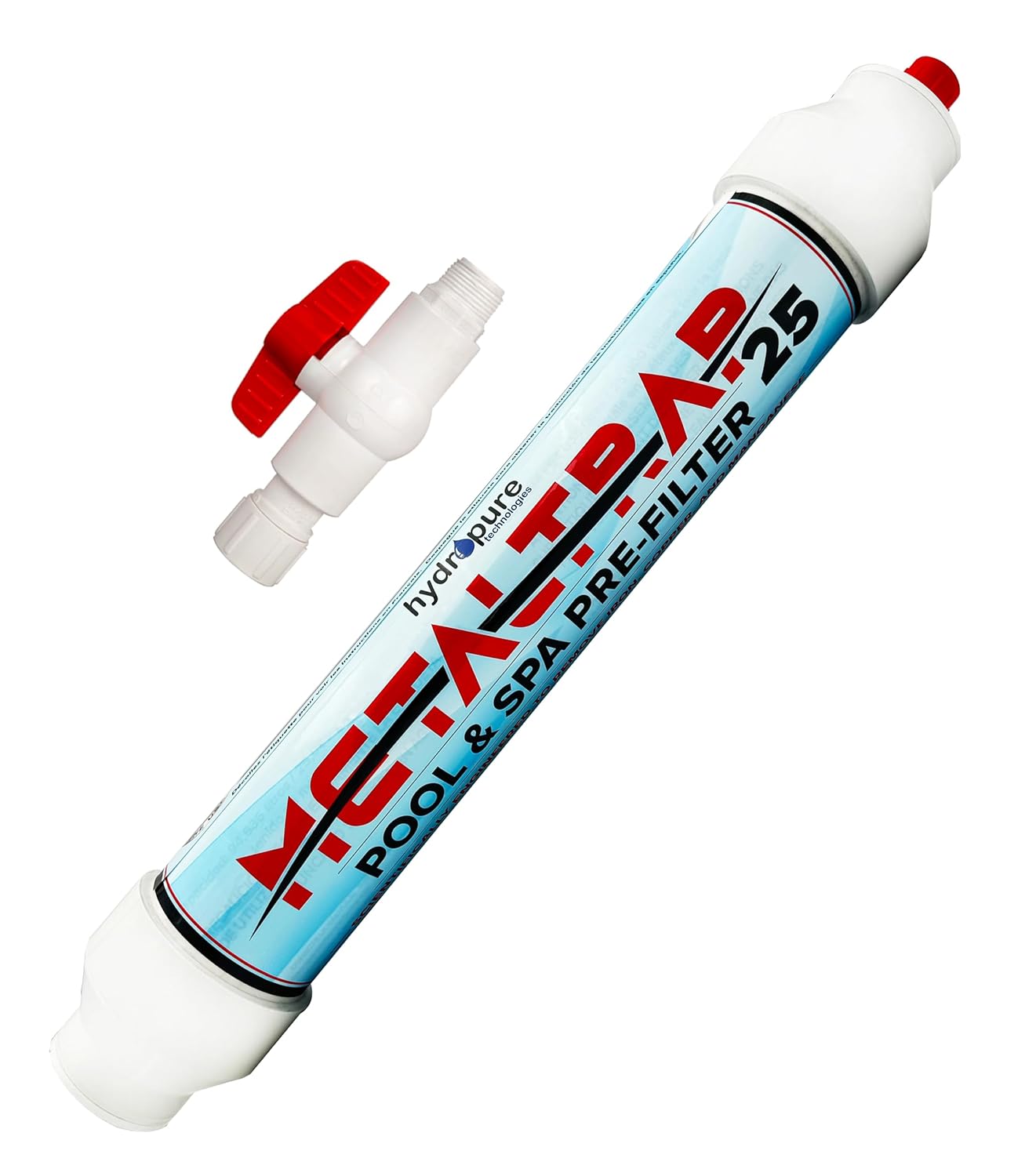 METALTRAP 25,000 Gallon Pool and Spa Pre Filter, High Performance, City and Well Water, Removes Iron, Copper, and Other Metals, Includes Valve Connector, Made in USA