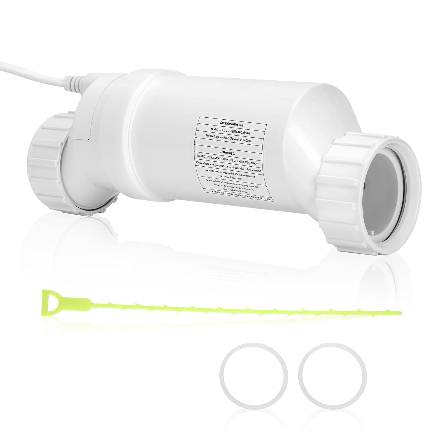 T-15 Salt Cell Replacement Compatible with Hayward W3T-CELL-15 TCELL940 Salt Chlorinator Generator Up to 40K Gallon Inground Pools