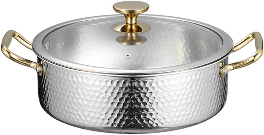 Chinese Hot Pot Clear Soup Pot Large Capacity with Lid Induction Cooker Hot Pot,28Cm,Double,Flavor-30cm-Double-flavor-A