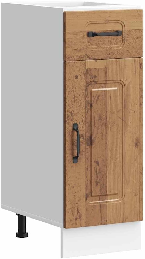 vidaXL Kitchen Base Cabinet Brown Oak Engineered Wood Standard