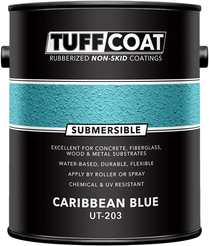 Tuff Coat UT-213 Medium Gray - 5 Gallon: Submersible, Water-Based, Rubberized Non-Skid Coating