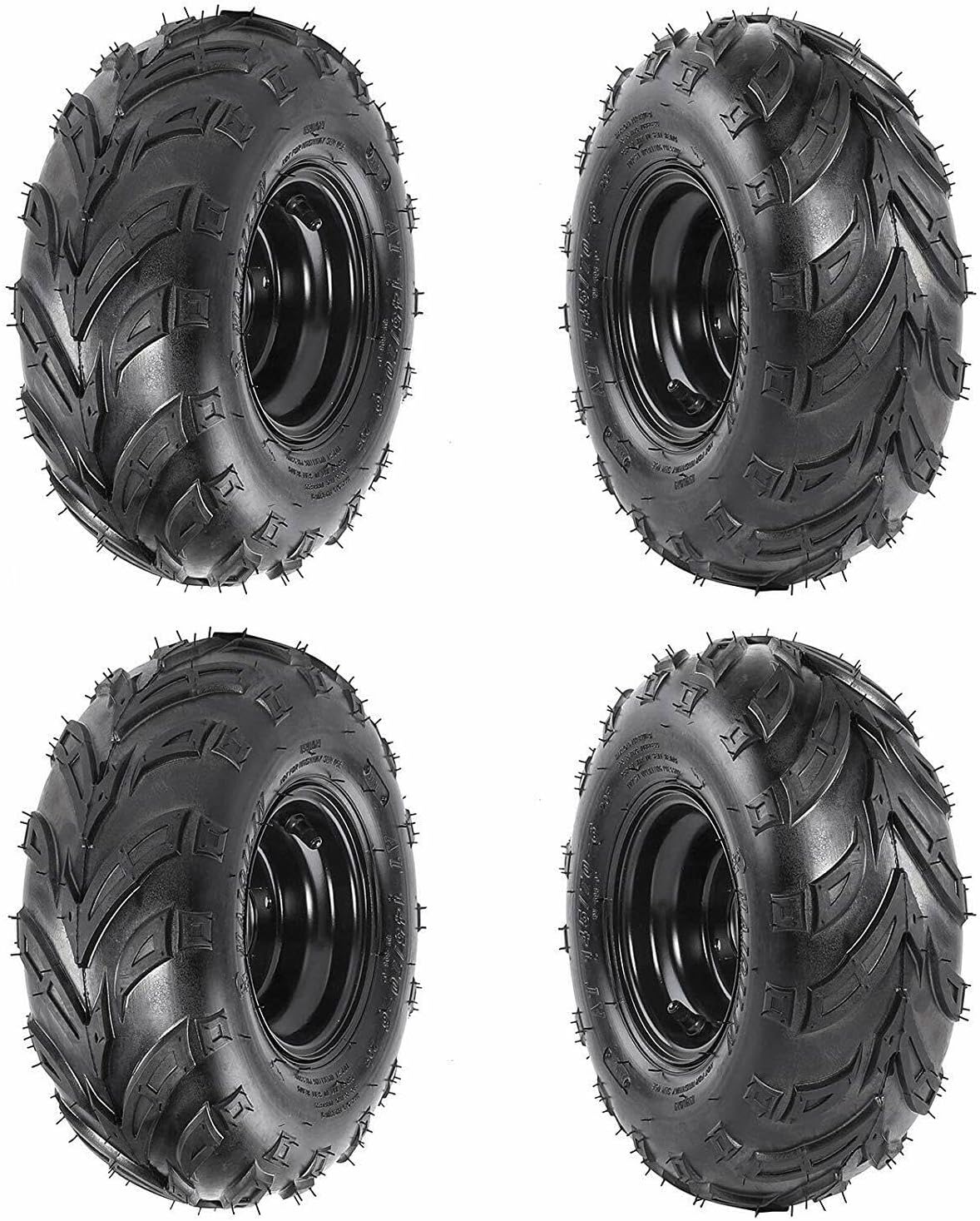 145/70-6 Tubeless Wheel Tire with 6'' Rim 3 Bolt Pattern for 50cc 70cc 90cc 110cc 125cc ATV Go Kart UTV Quad Bike 4 Wheelers (1)