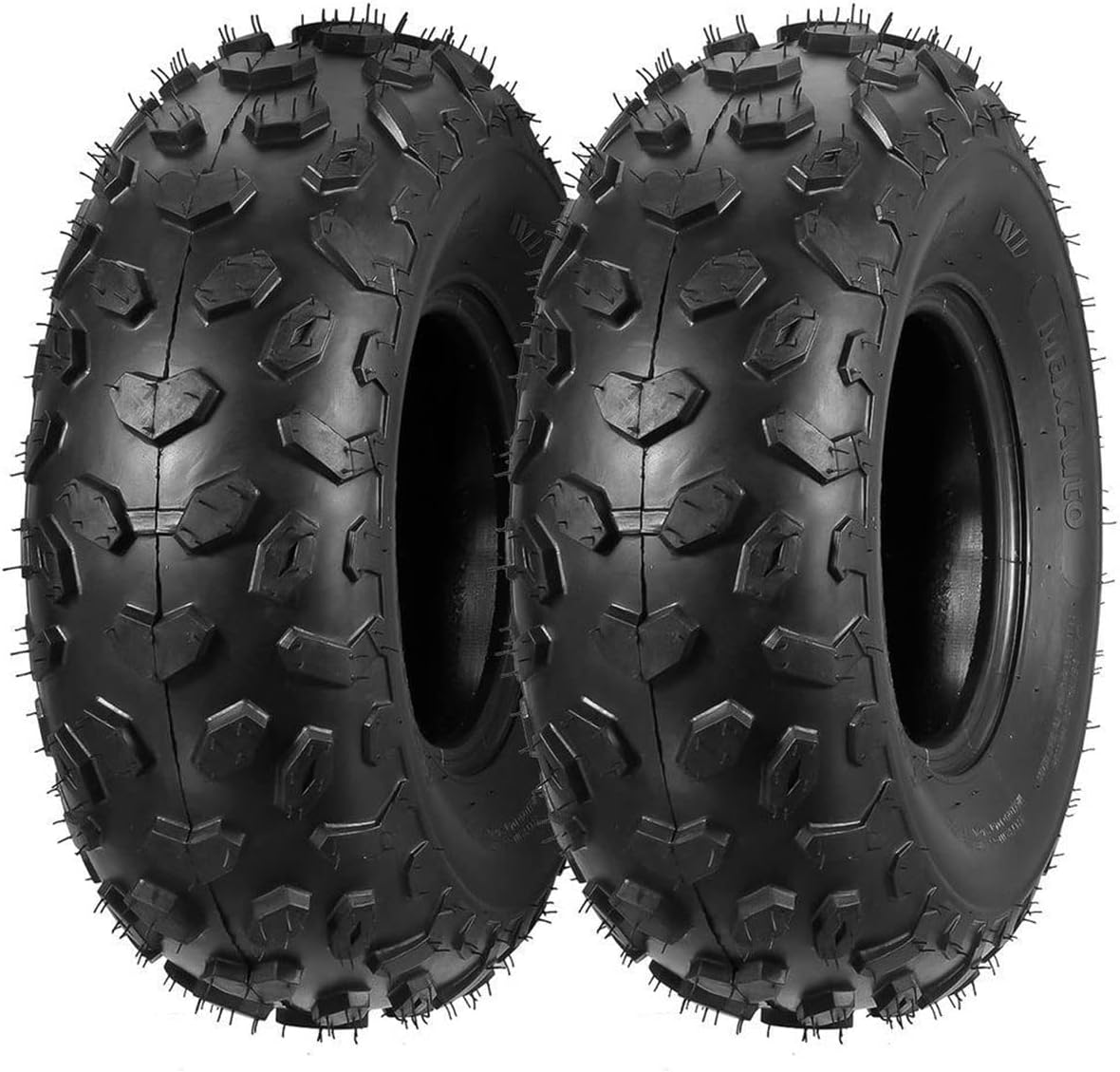MaxAuto 19x7-8 19x7x8 All Terrain ATV Tire Mini Bike Tire 4PR UTV Sport Quad Tires Load range B 28J (2Piece)