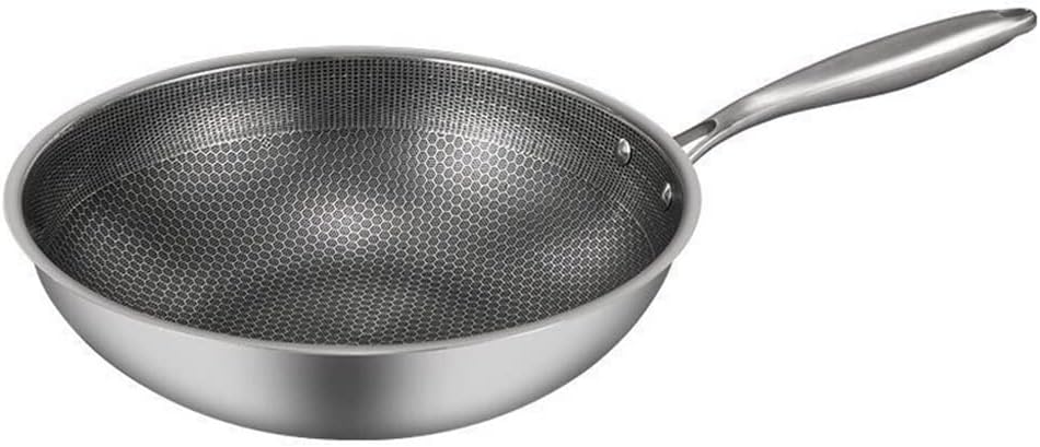 Stainless Steel Non-stick Frying Pan Induction Cooker Gas Stove Common Wok Kitchen