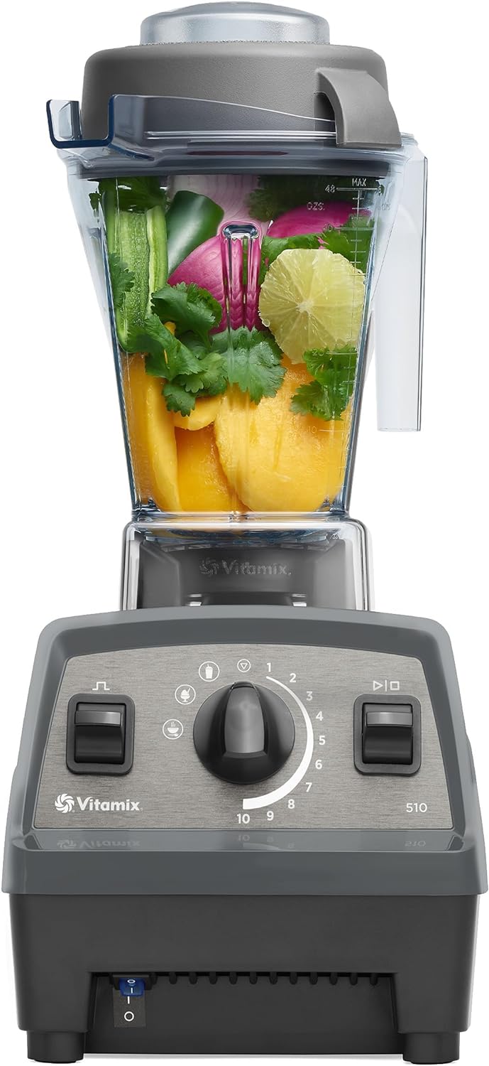 Vitamix Propel Series 510 Blender with Three Blending Programs, Professional-Grade Blender for Smoothies and More, Stainless-Steel Blades, Self-Cleaning Kitchen Appliance, 48 Oz Container, Slate