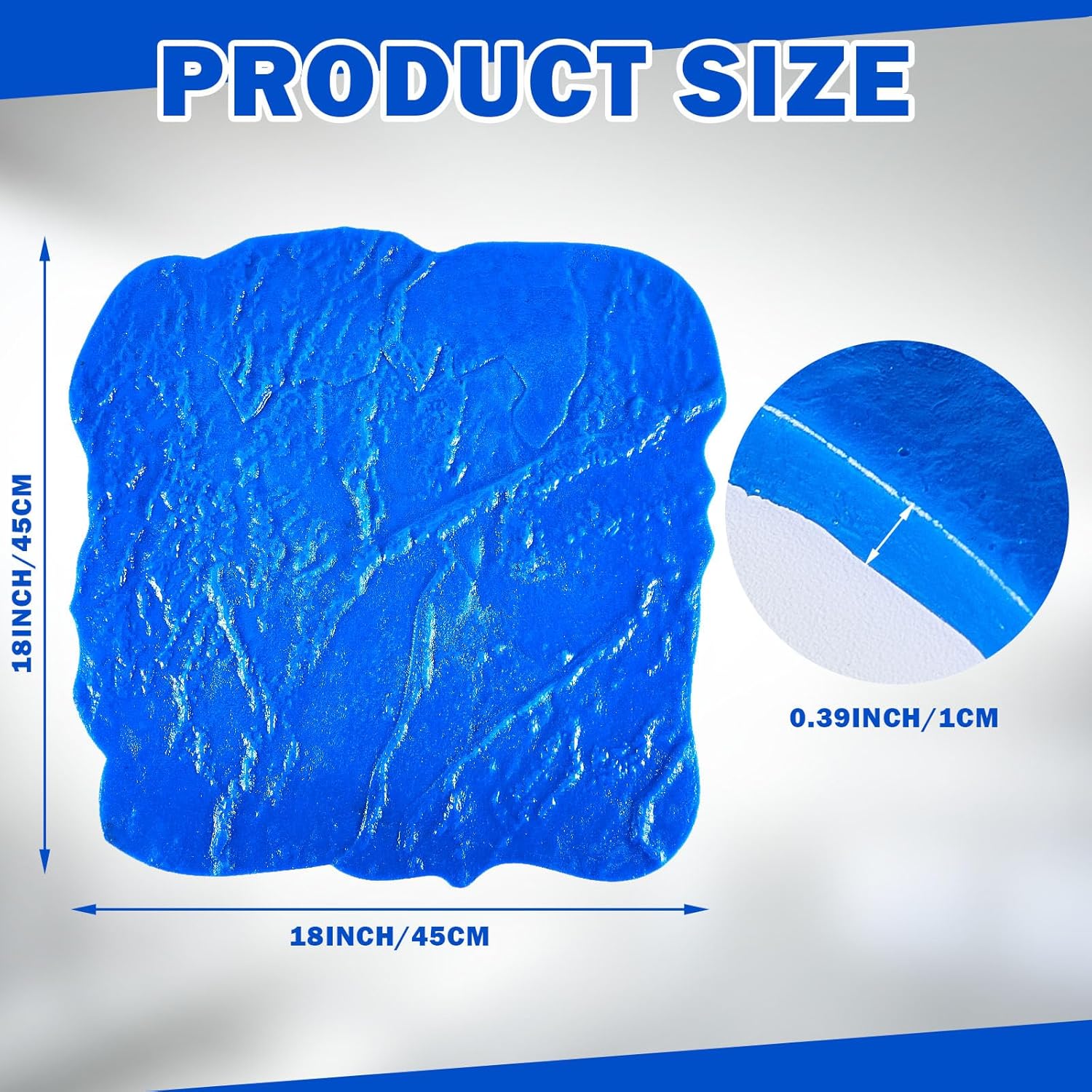 Gisafai 1 Pcs Concrete Stamps Mat Set Concrete Texturing Skin Polyurethane Stamp Stone Tile Texture Mat Seamless Slate Floor Imprint Molds for Walls Outdoor Decorative (18