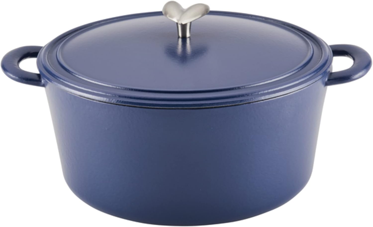 Ayesha Curry Enameled Cast Iron Dutch Oven/Casserole Pot with Lid, 6 Quart - Anchor Blue