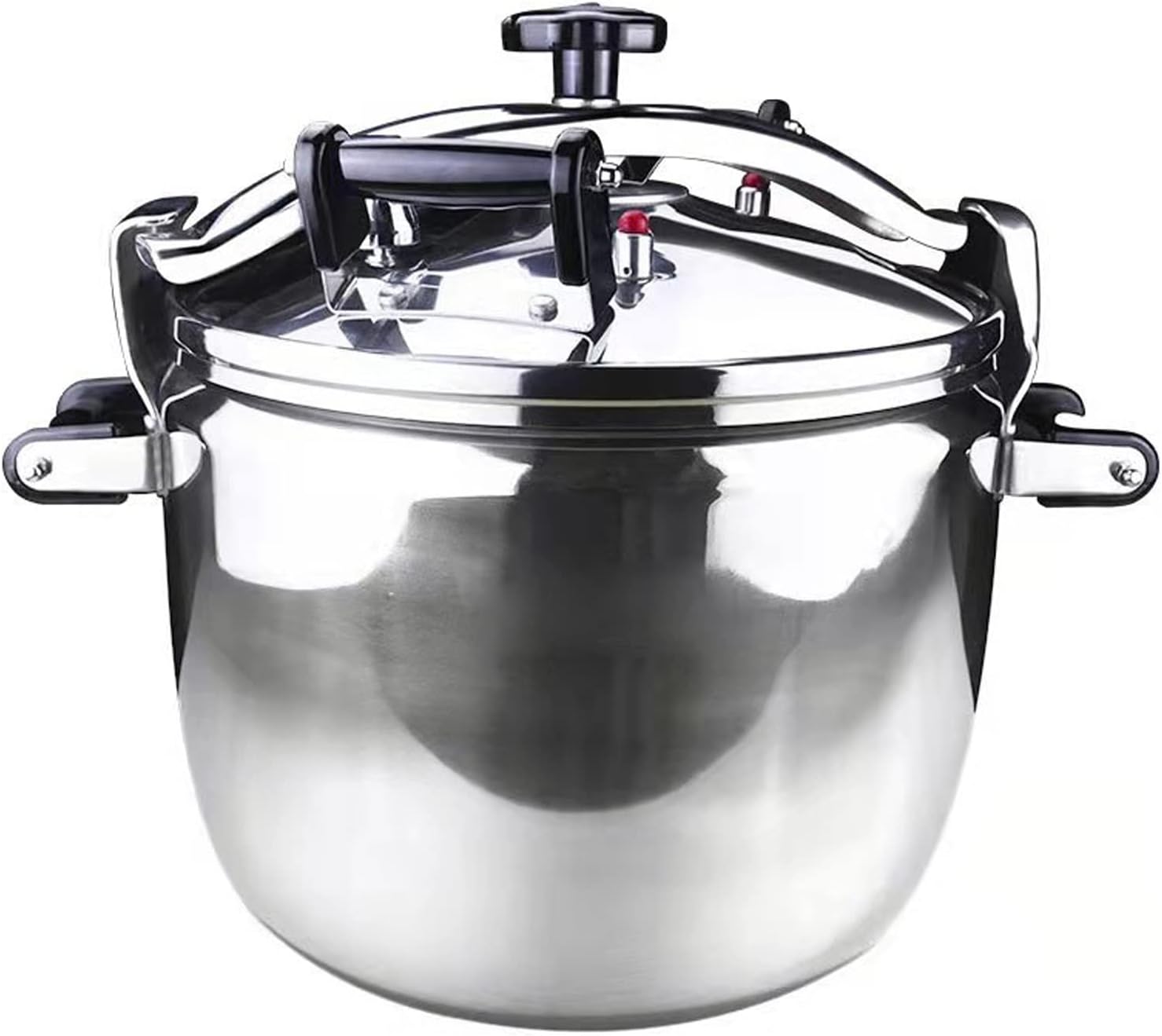 Large Capacity Stainless Steel Pressure Cooker, Polished Double Bottom Steamers Cooker Multiple Explosion-Proof Cooker Pressure